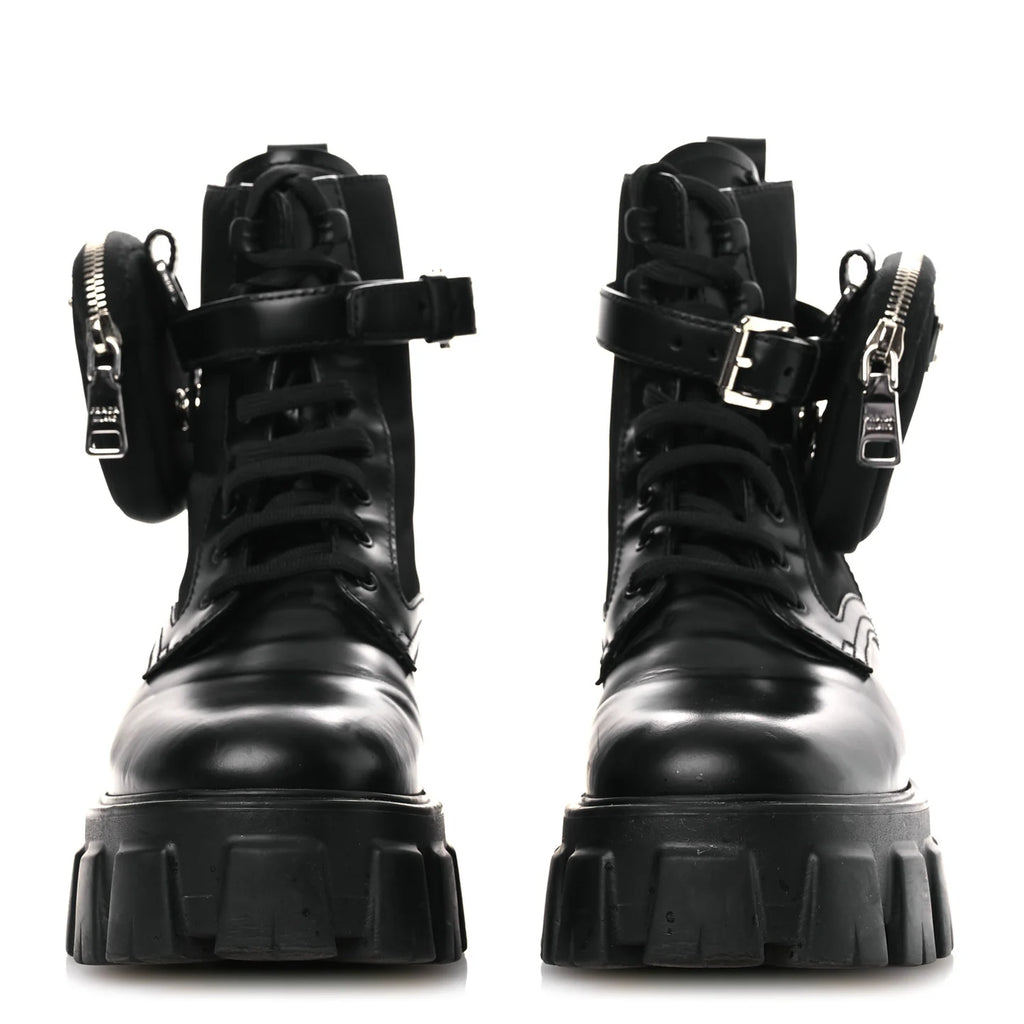 Prada Monolith Pouch Combat Boots