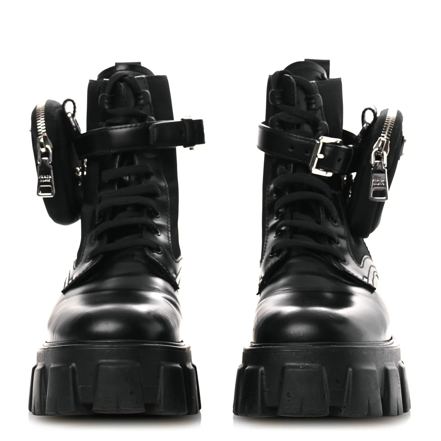 Prada Monolith Pouch Combat Boots
