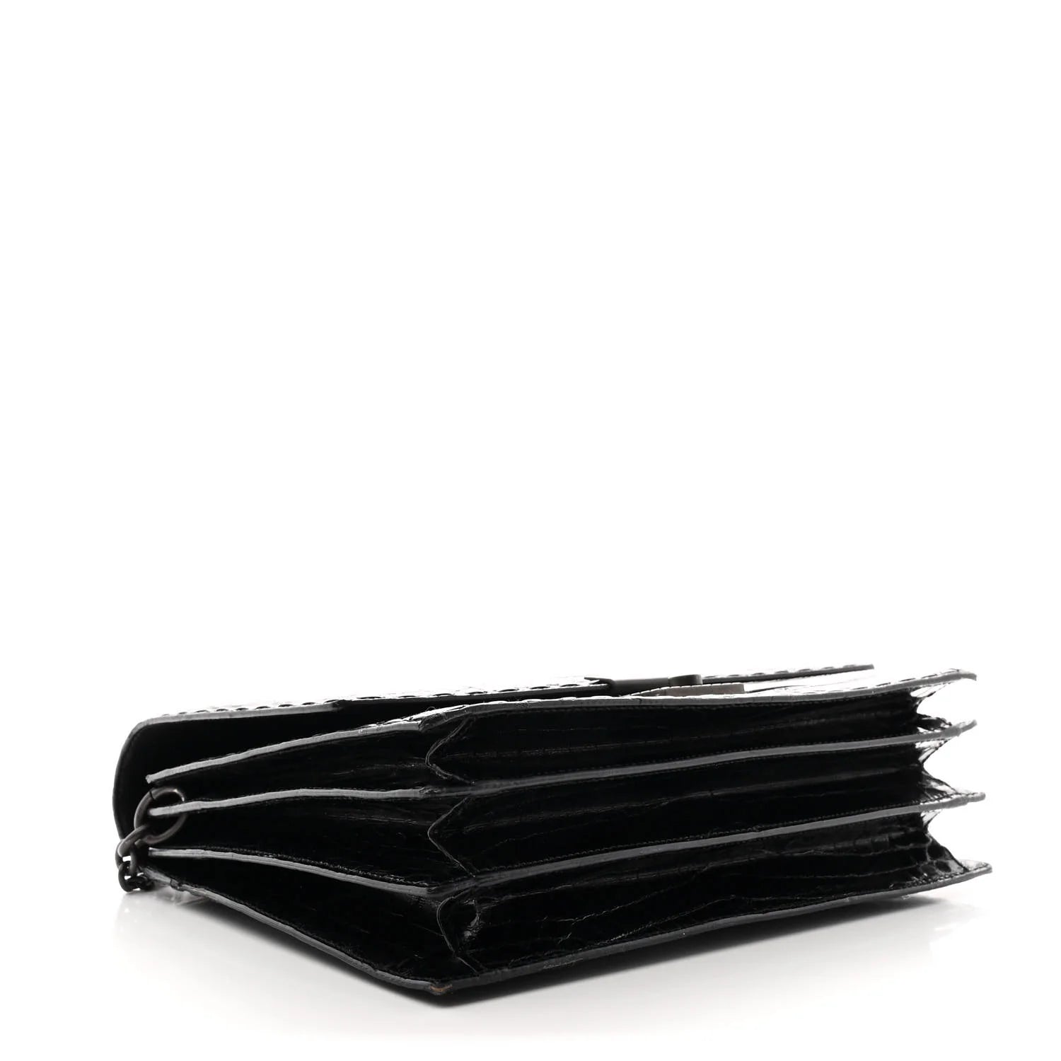 Bottega Veneta Black Crocodile Bag