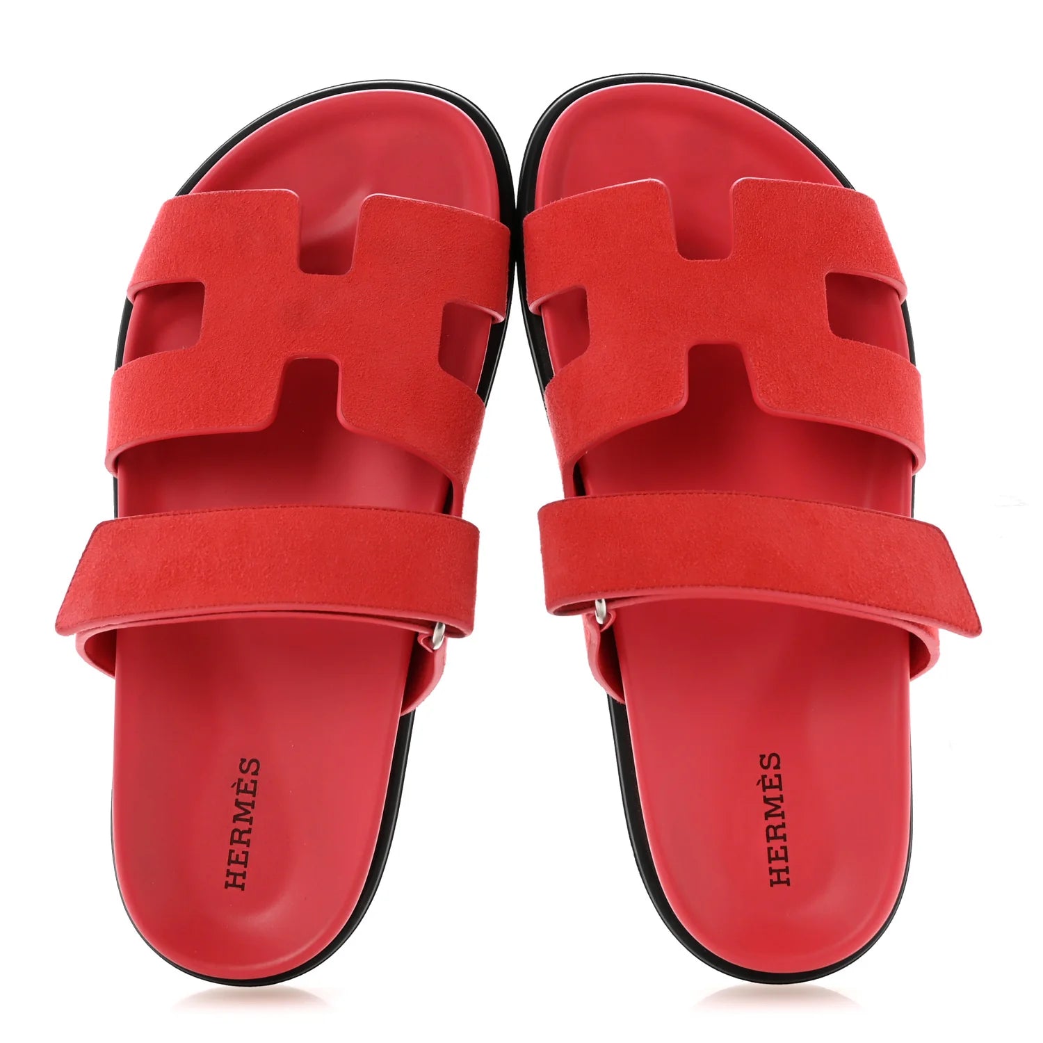 Hermes Coral Suede Chypre Sandals