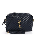 Saint Laurent Navy Quilted Camera