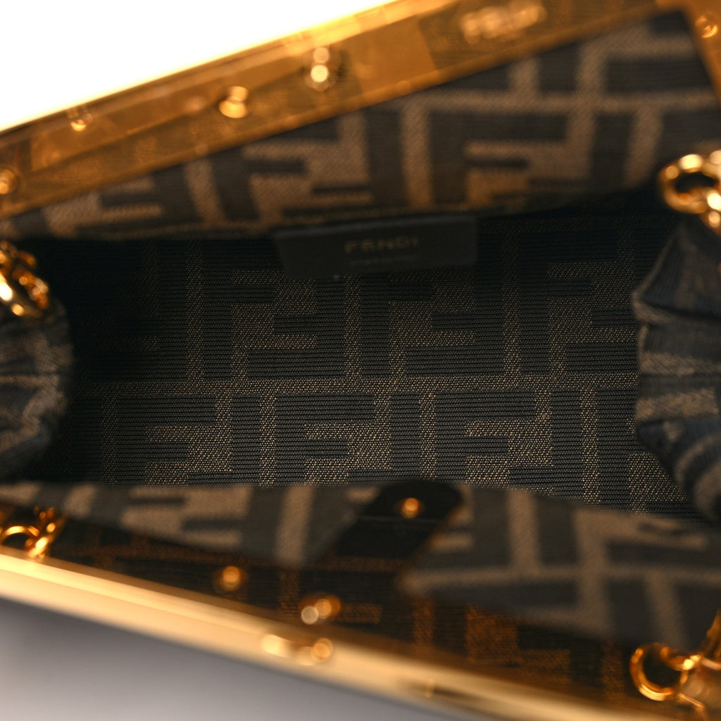 Fendi First Brown Leather Clutch