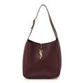 Saint Laurent Burgundy Grained Hobo
