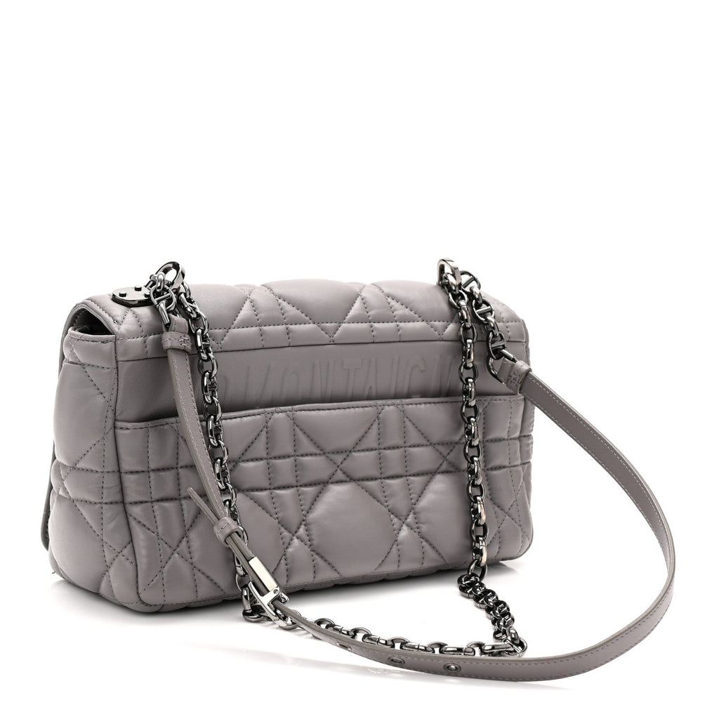 Dior Caro Grey Quilted Bag