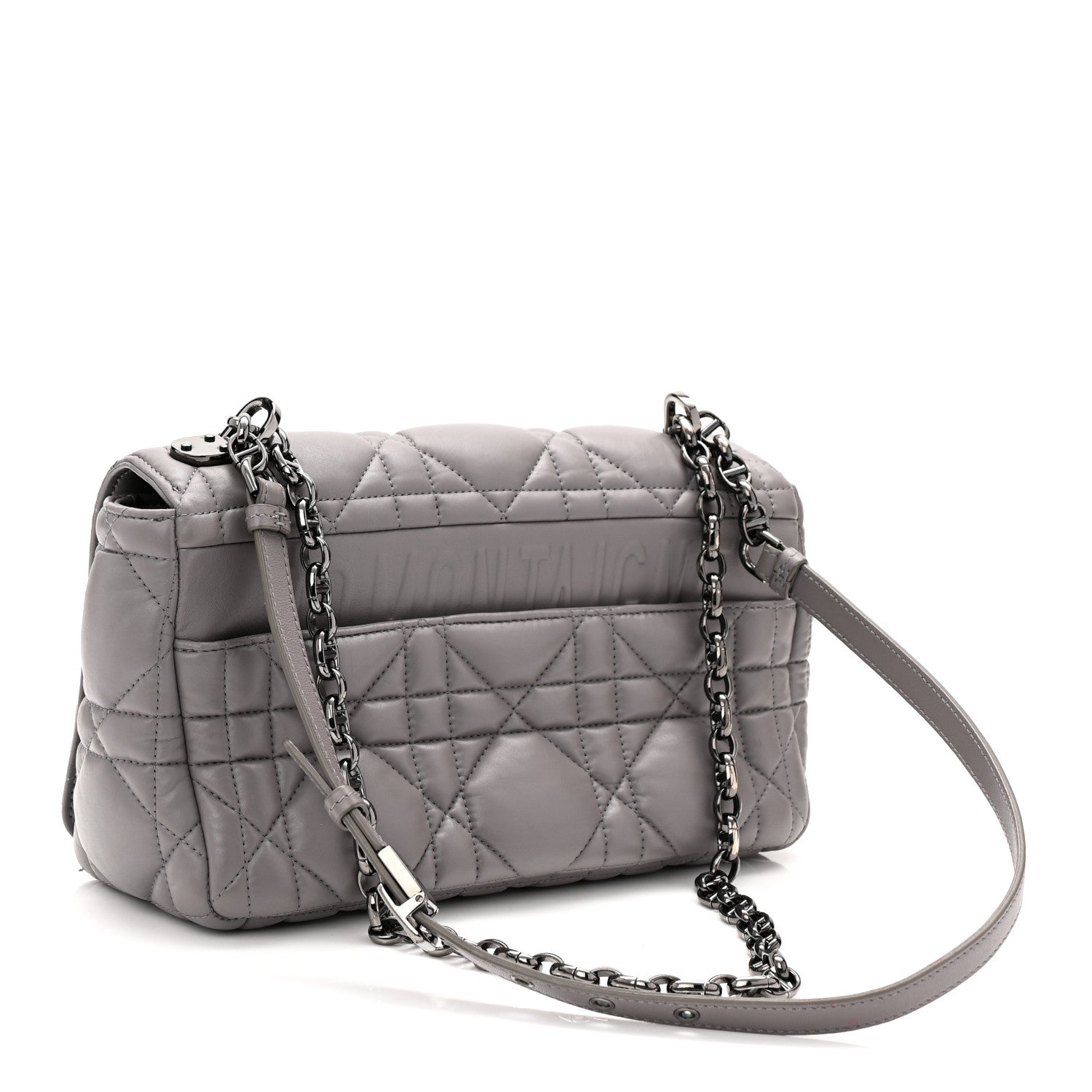 Dior Caro Grey Quilted Bag