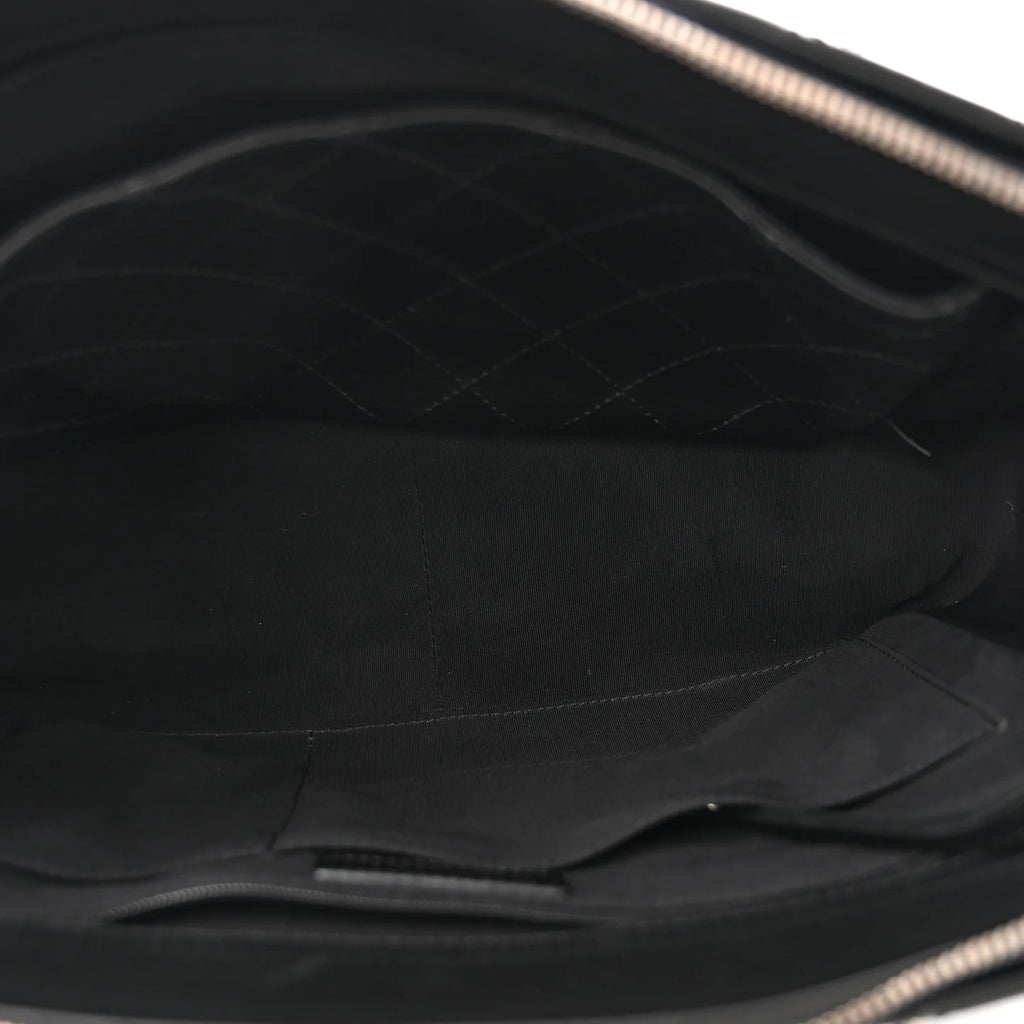 Chanel Black Quilted Leather Tote