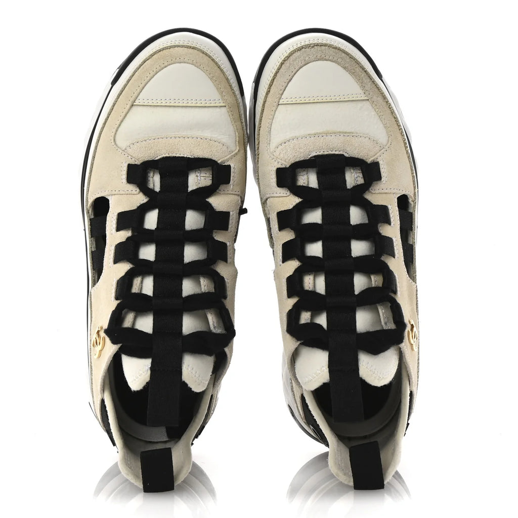 Chanel White Chunky CC Sneakers