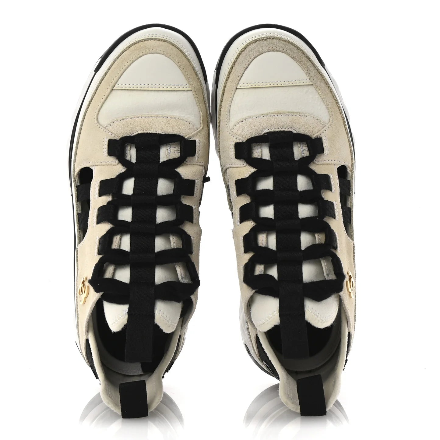 Chanel White Chunky CC Sneakers