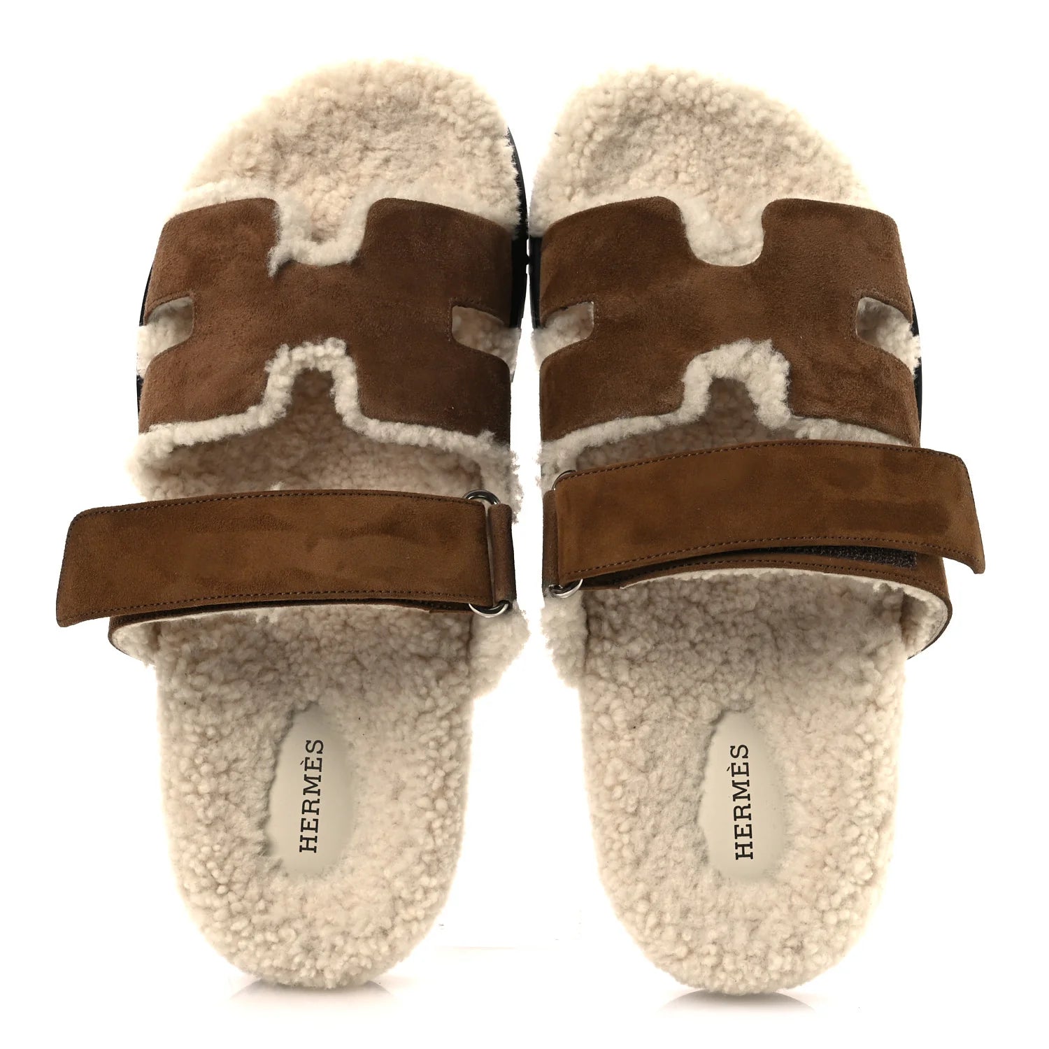 Hermes Brown Suede Shearling Chypre