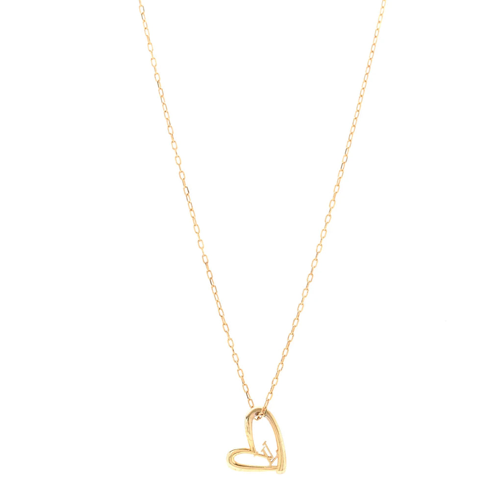 Louis Vuitton Gold Heart Necklace