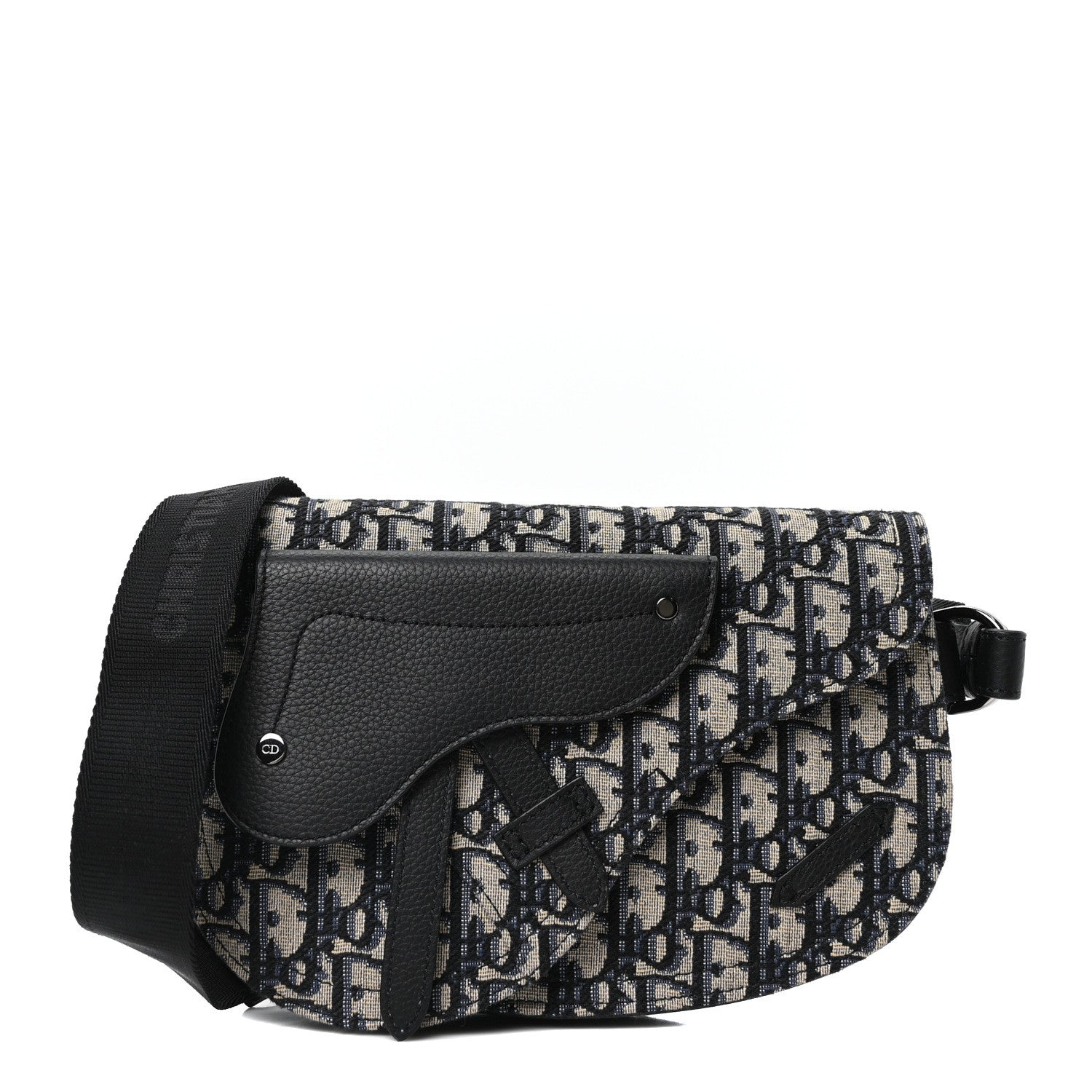 Dior Blue Oblique Canvas Saddle Bag