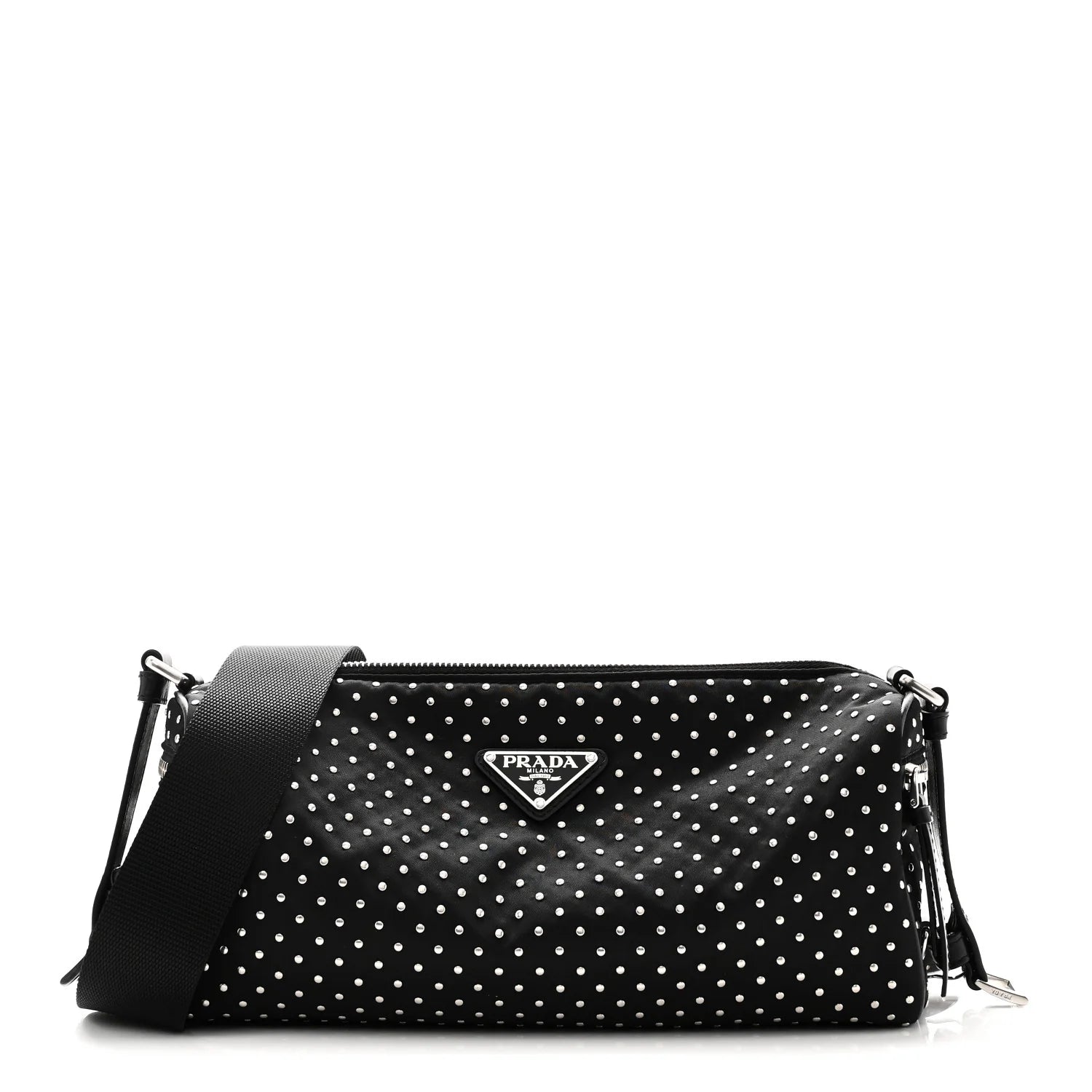 Prada Black Studded Nylon Bag