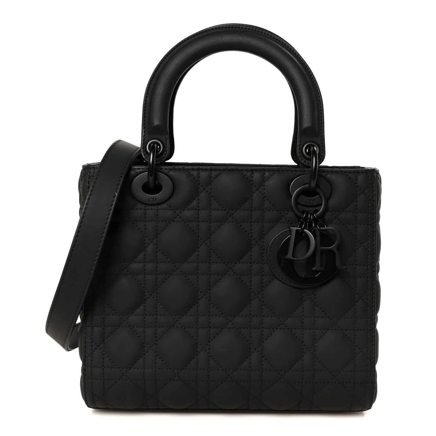 Dior Matte Black Cannage Lady