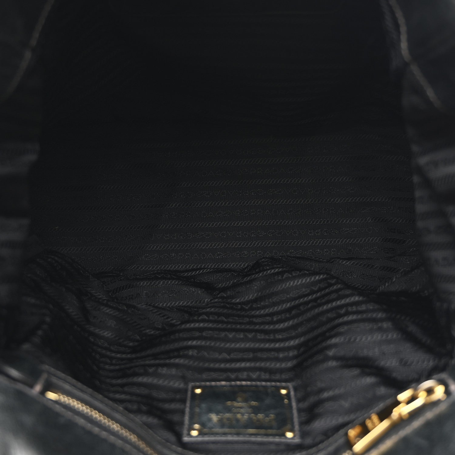 Prada Black Grained Leather Tote
