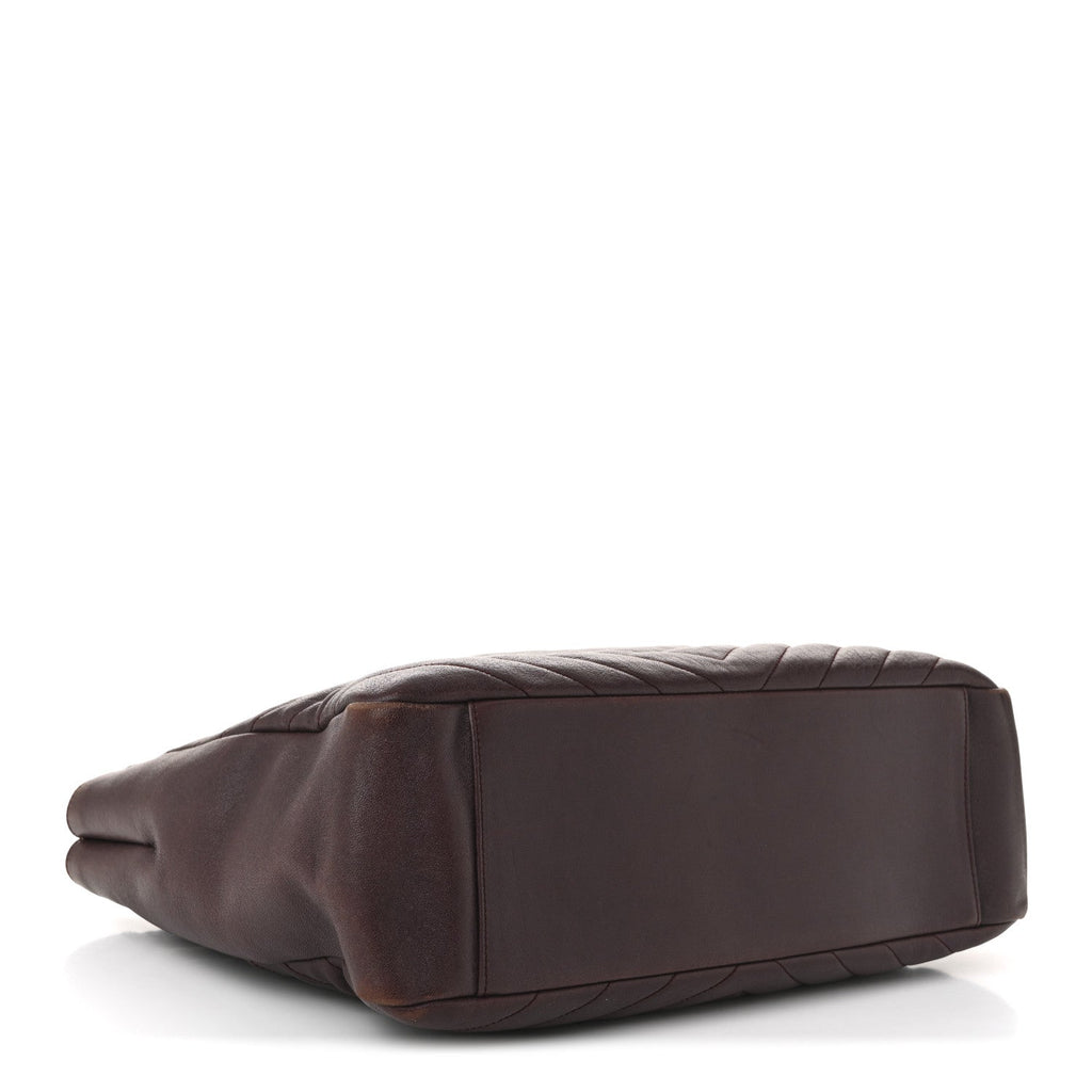 Saint Laurent Burgundy Quilted Tote