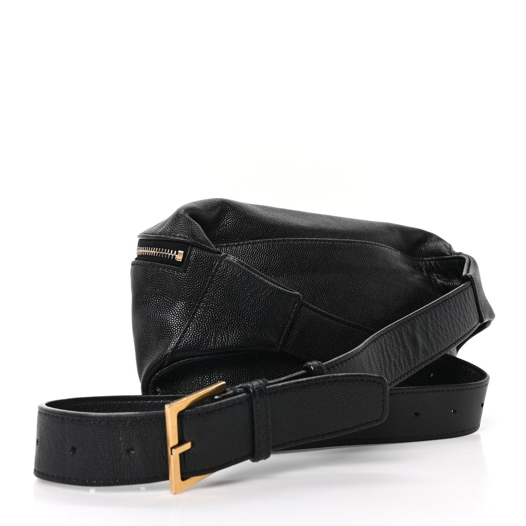 Saint Laurent Black Leather Bumbag
