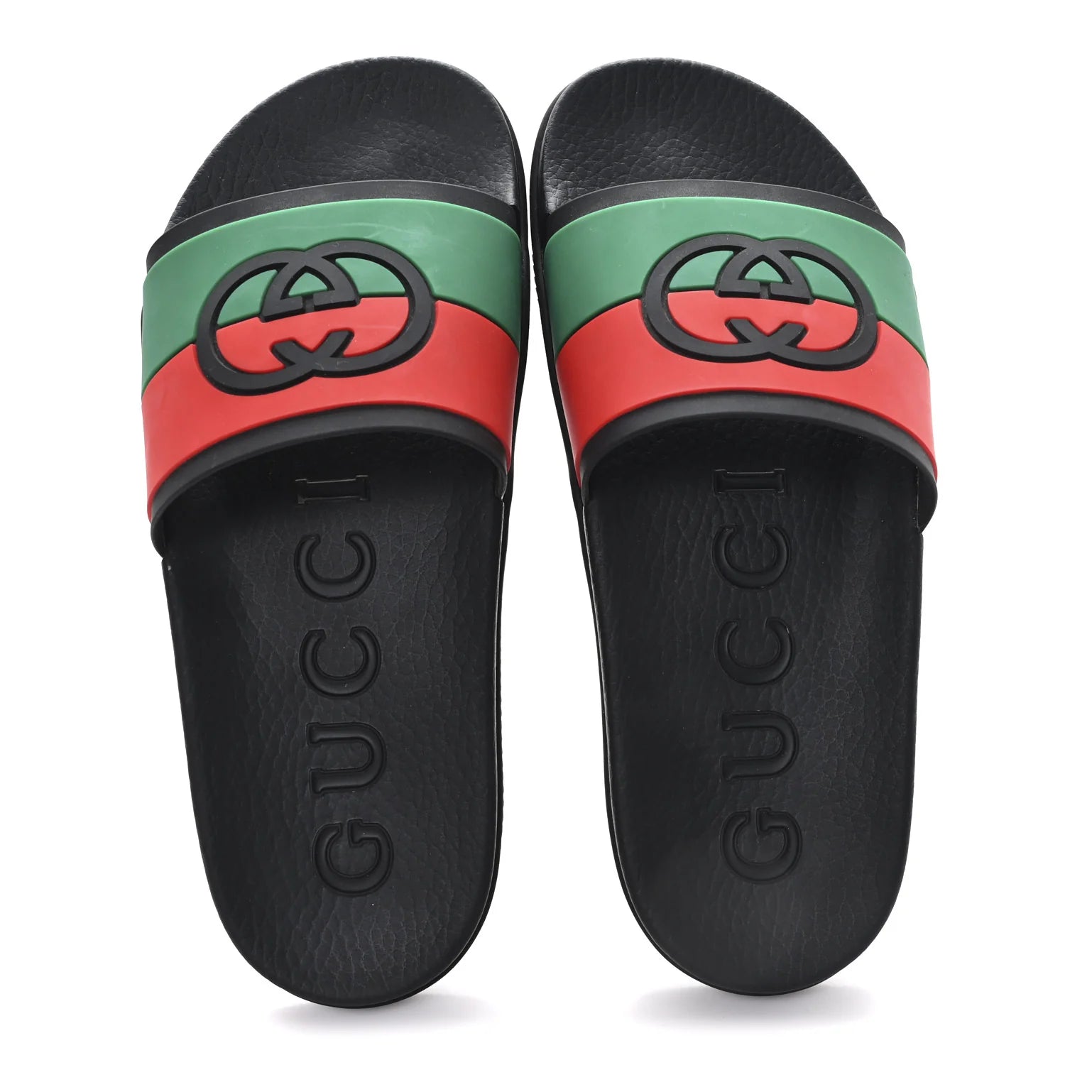 Gucci Web Stripe Interlocking G Slides
