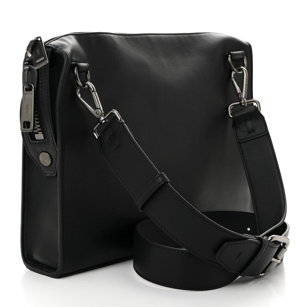 Fendi Black Leather Messenger Bag