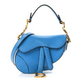 Dior Blue Grained Leather Saddle