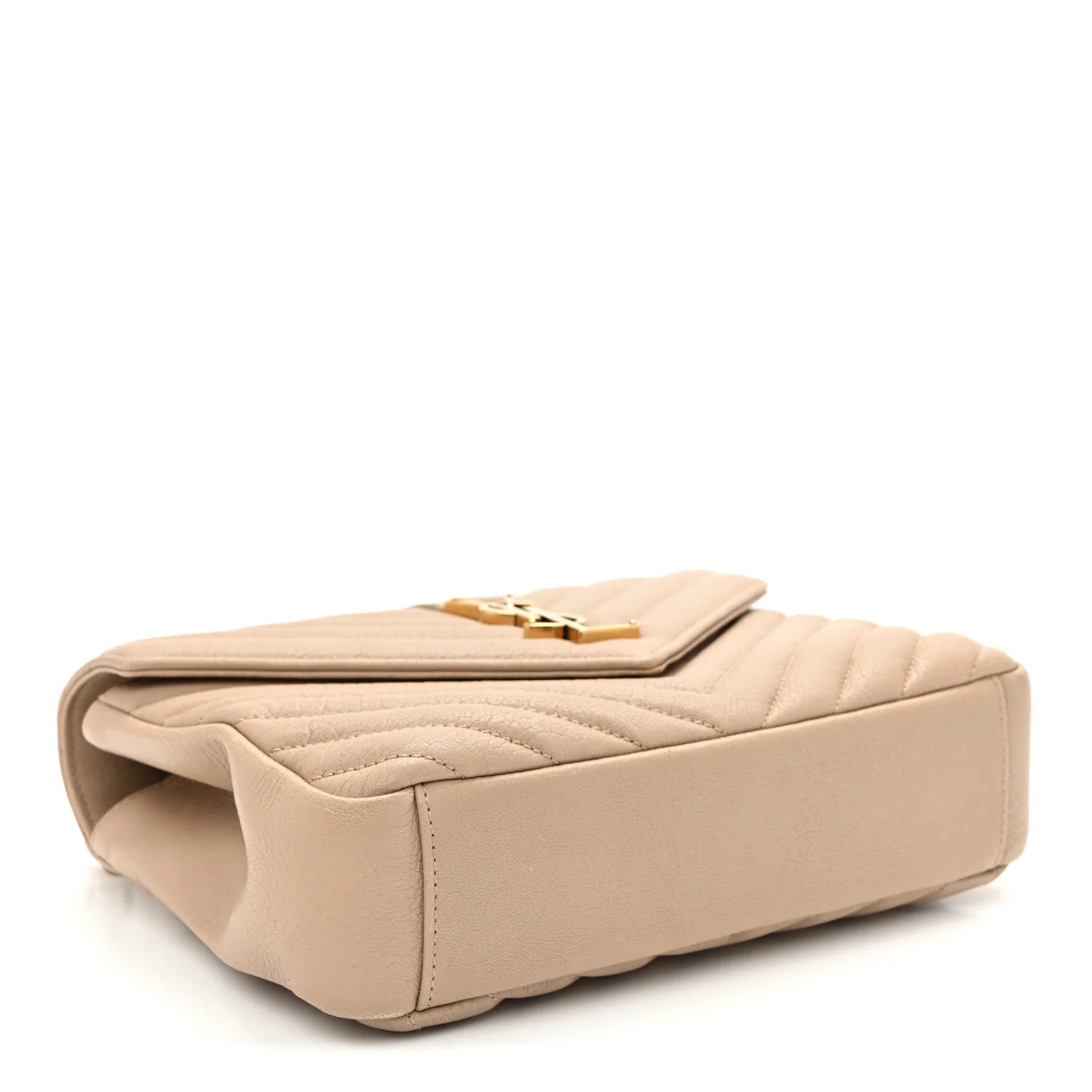 Saint Laurent Beige Quilted College