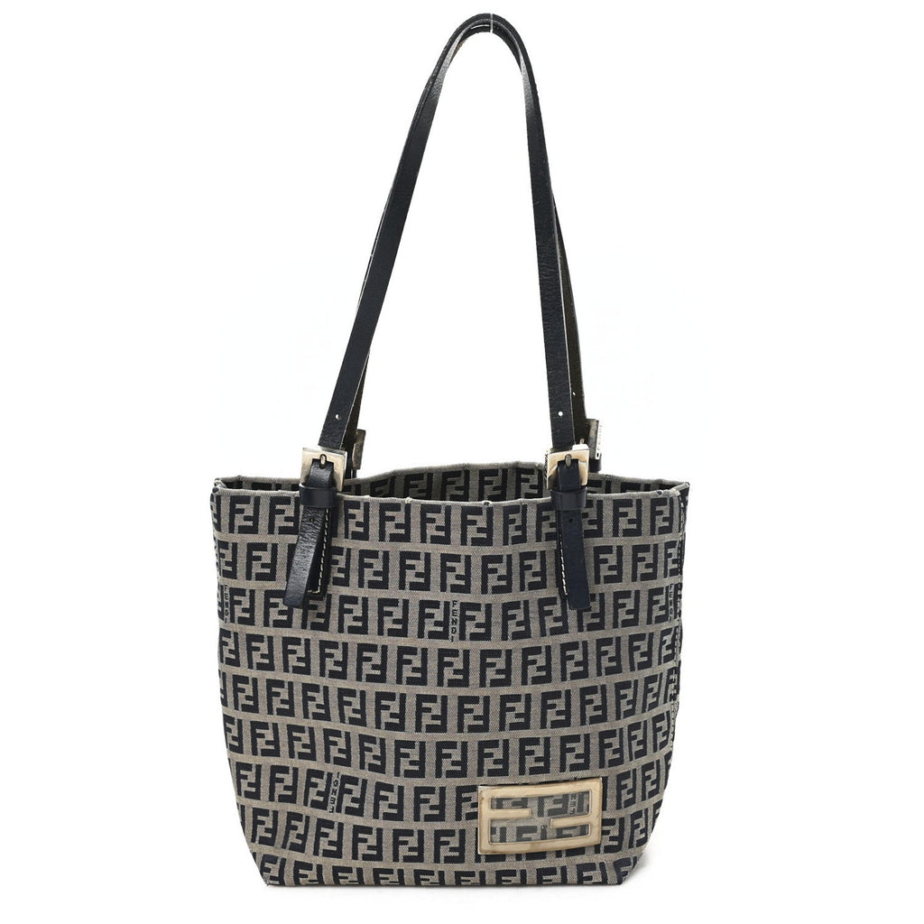 Fendi Blue Zucchino Monogram Tote
