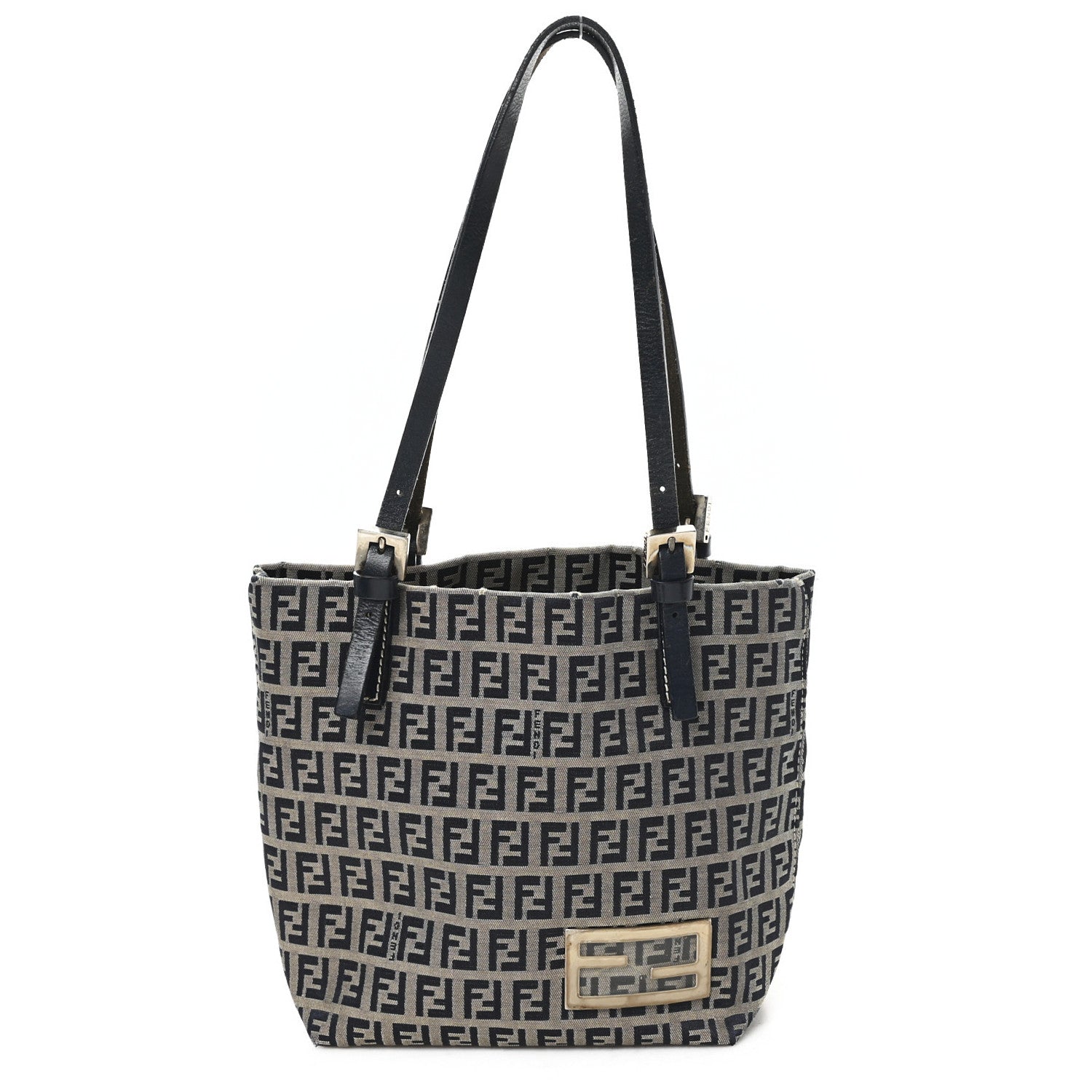 Fendi Blue Zucchino Monogram Tote