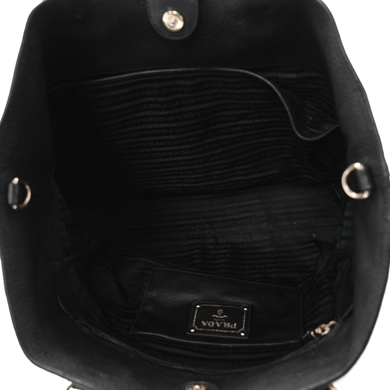 Prada Black Grained Leather Tote