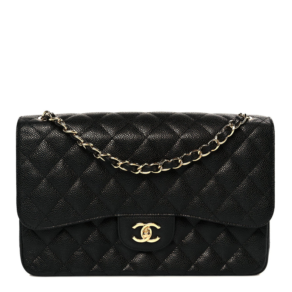 Chanel Black Quilted Caviar Flap