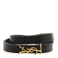 Saint Laurent Black Leather Bracelet