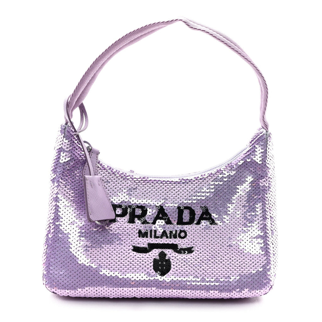 Prada Lilac Sequin Shoulder Bag