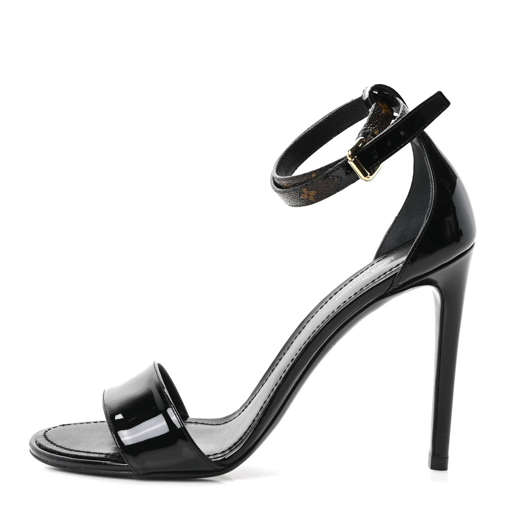Louis Vuitton Black Patent Sandals