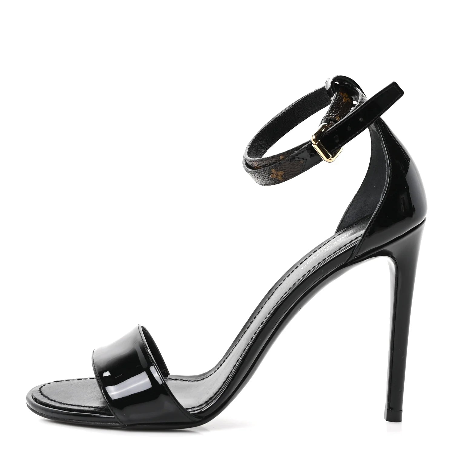 Louis Vuitton Black Patent Sandals