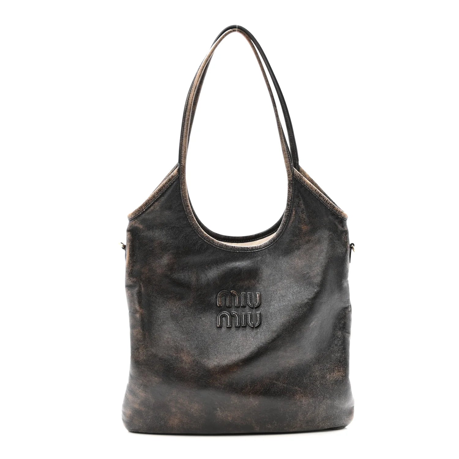 Miu Miu Distressed Leather Tote