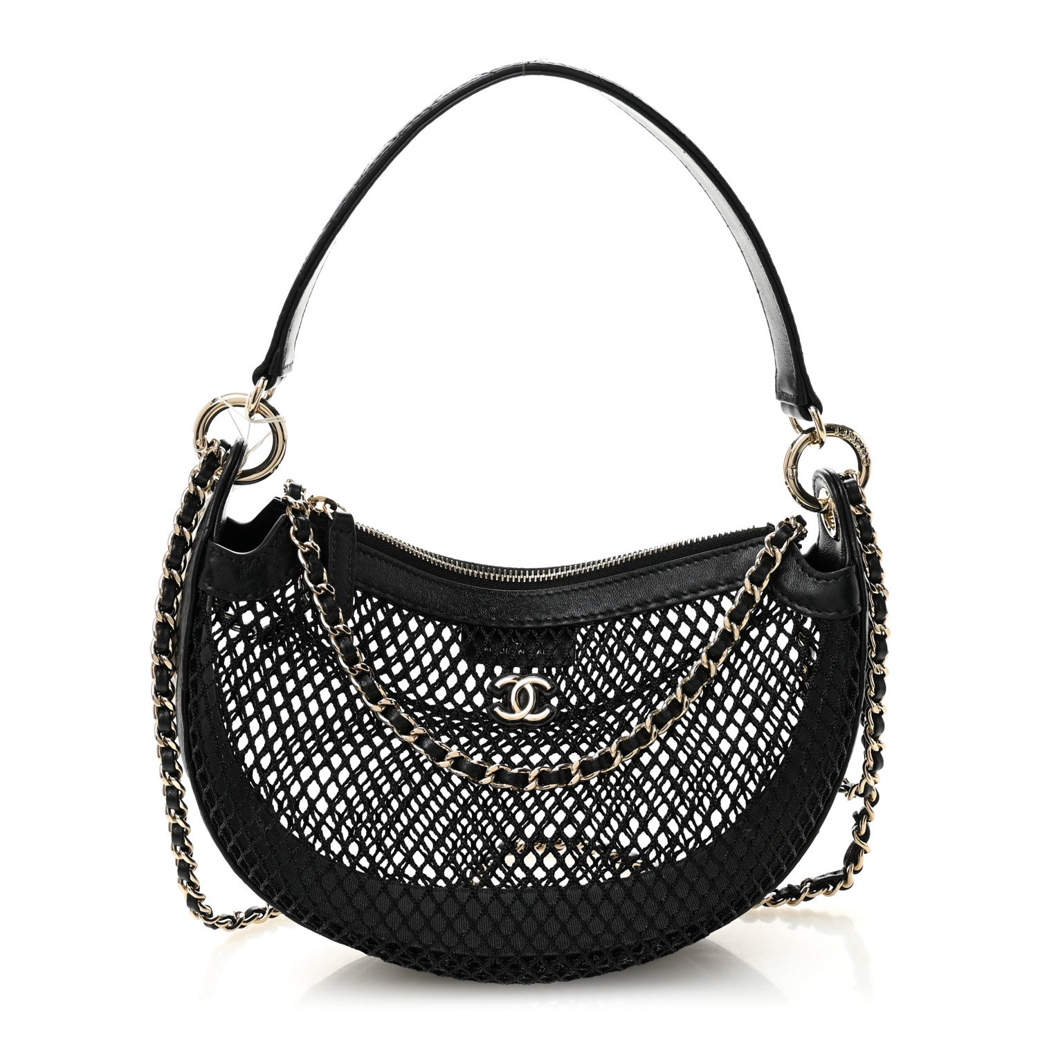 Chanel Black Mesh Hobo Bag