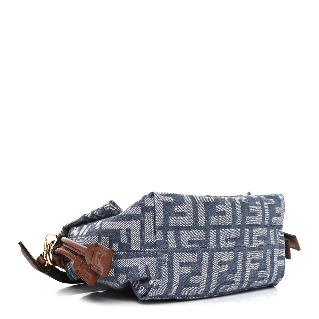 Fendi Blue FF Monogram Baguette