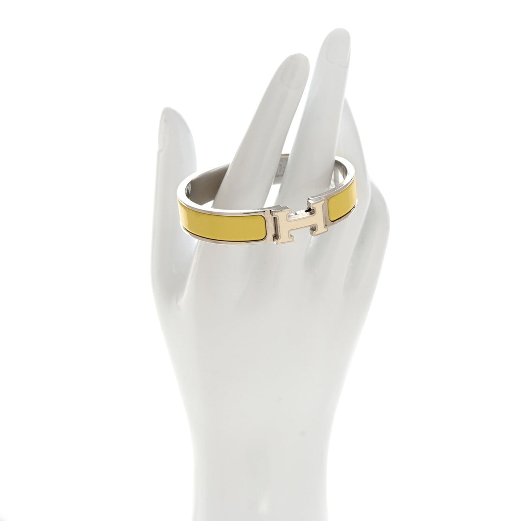 Hermes Yellow Enamel Clic-Clac Bracelet