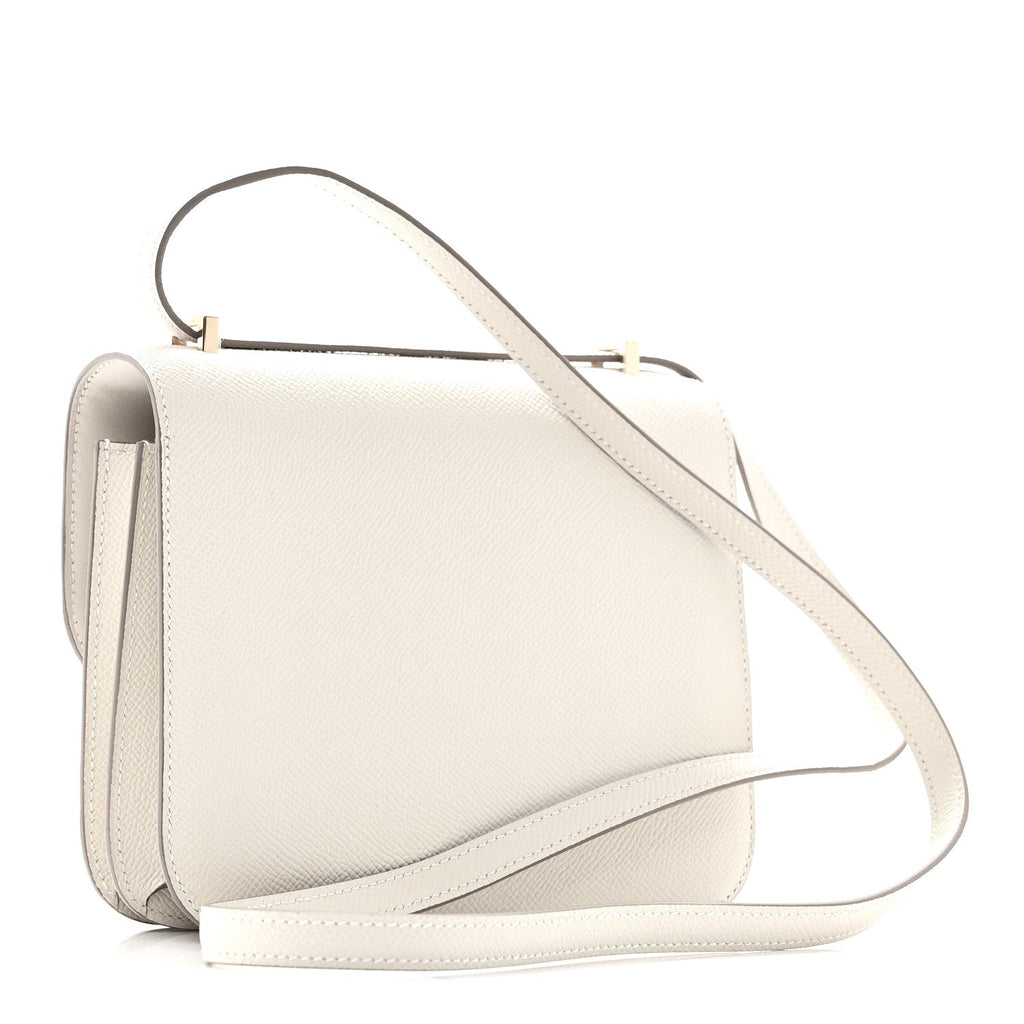 Hermes White Epsom Constance Bag