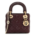 Dior Mini Lady Burgundy Bag