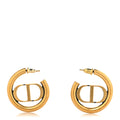 Dior Gold-Tone CD Hoop Earrings
