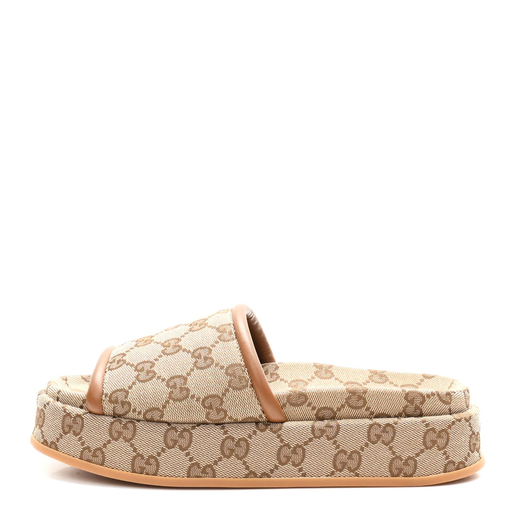 Gucci GG Monogram Platform Slides