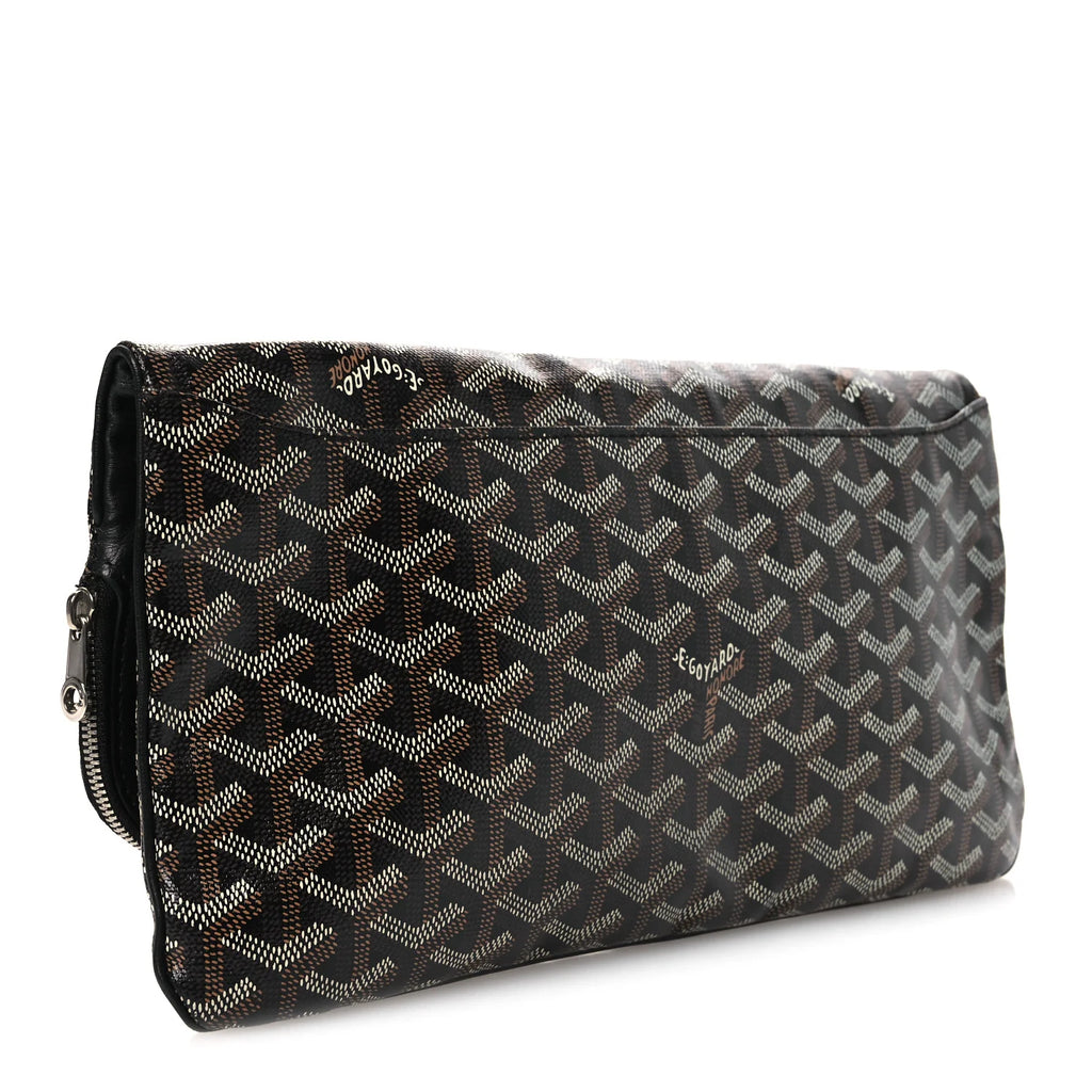 Goyard Black Goyardine Sainte-Marie Clutch