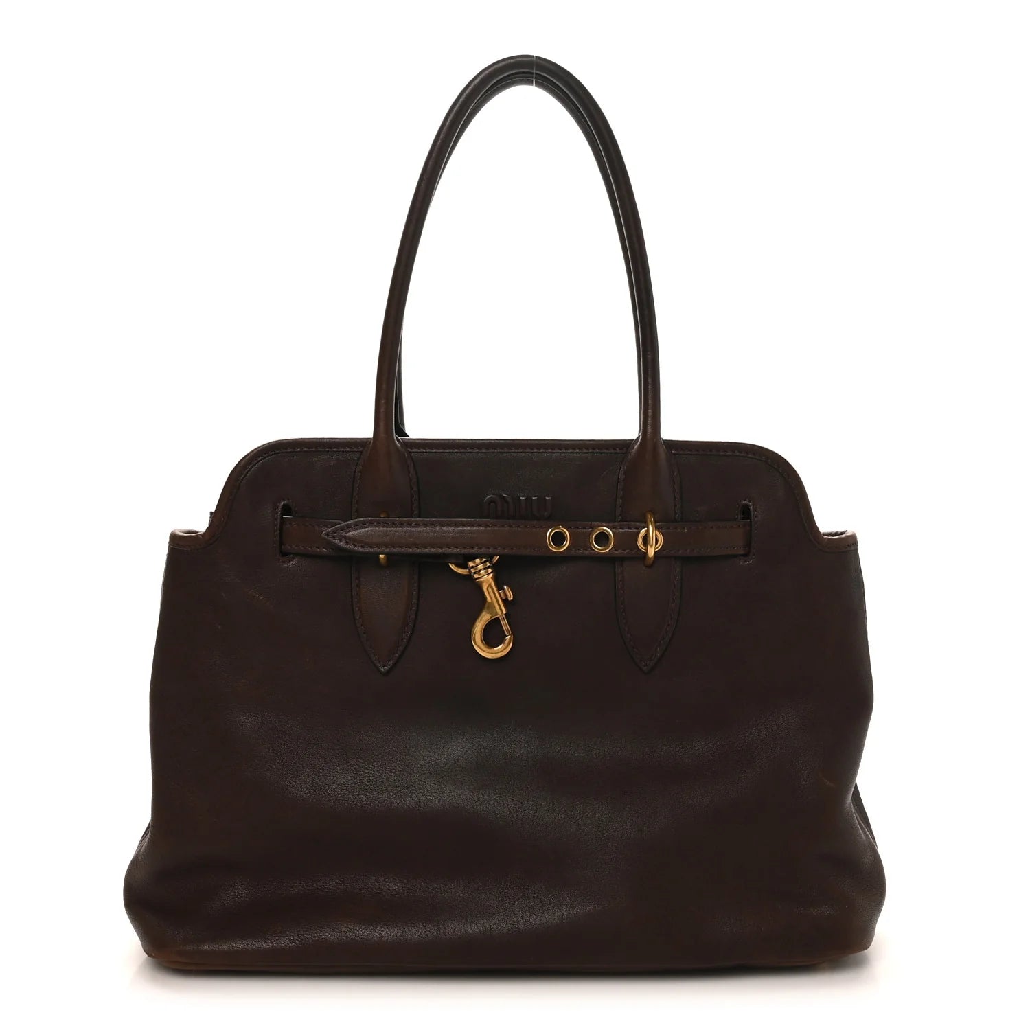 Miu Miu Brown Leather Tote