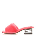 Fendi Pink Mink Fur Mules
