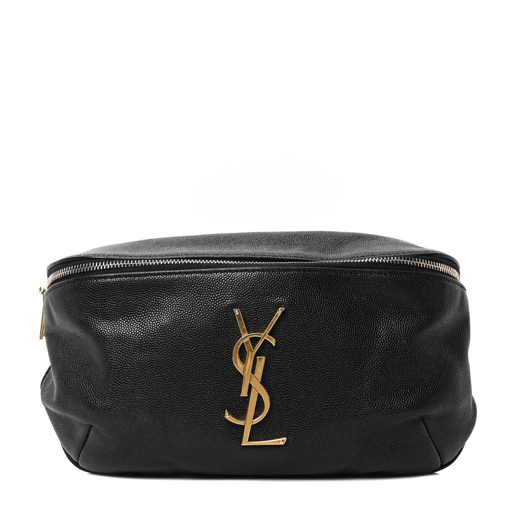 Saint Laurent Black Leather Bumbag