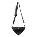 Prada Black Leather Triangle Crossbody
