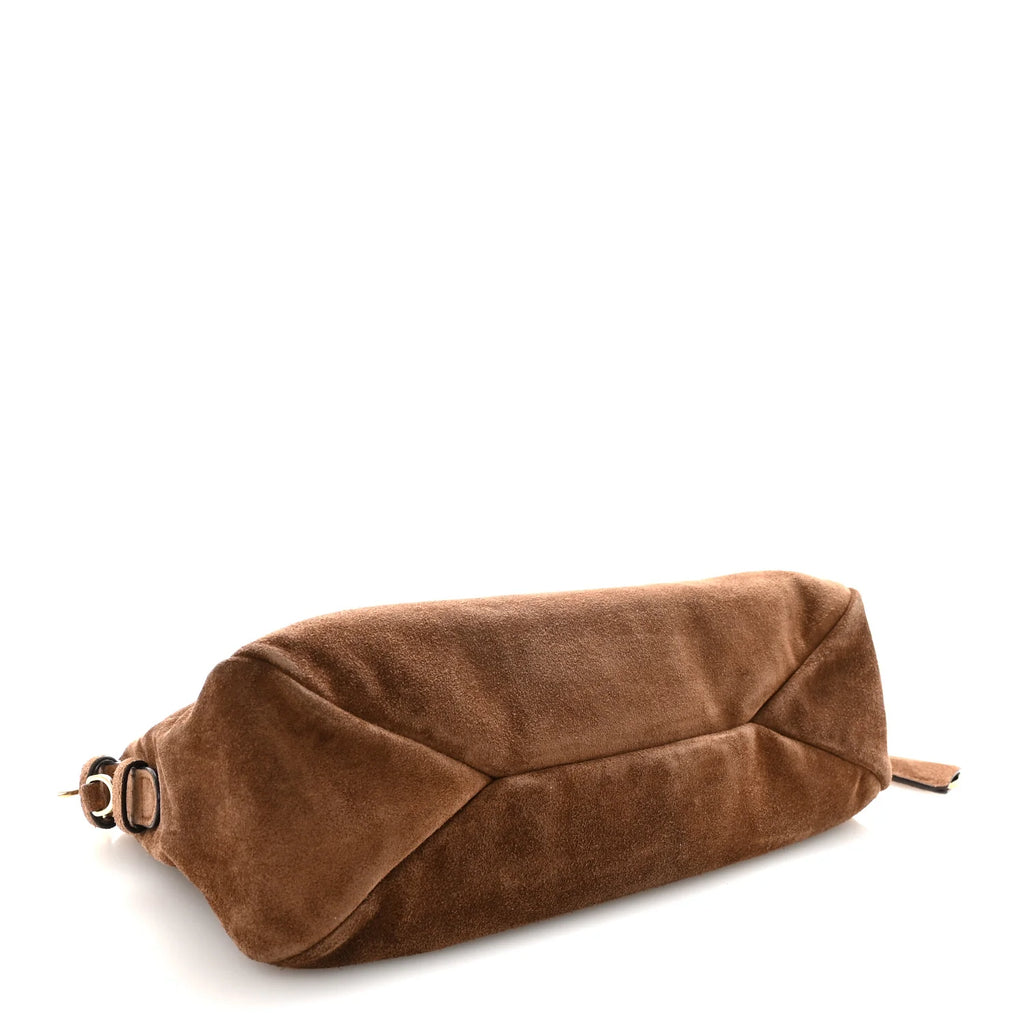 Prada Brown Suede Shoulder Bag