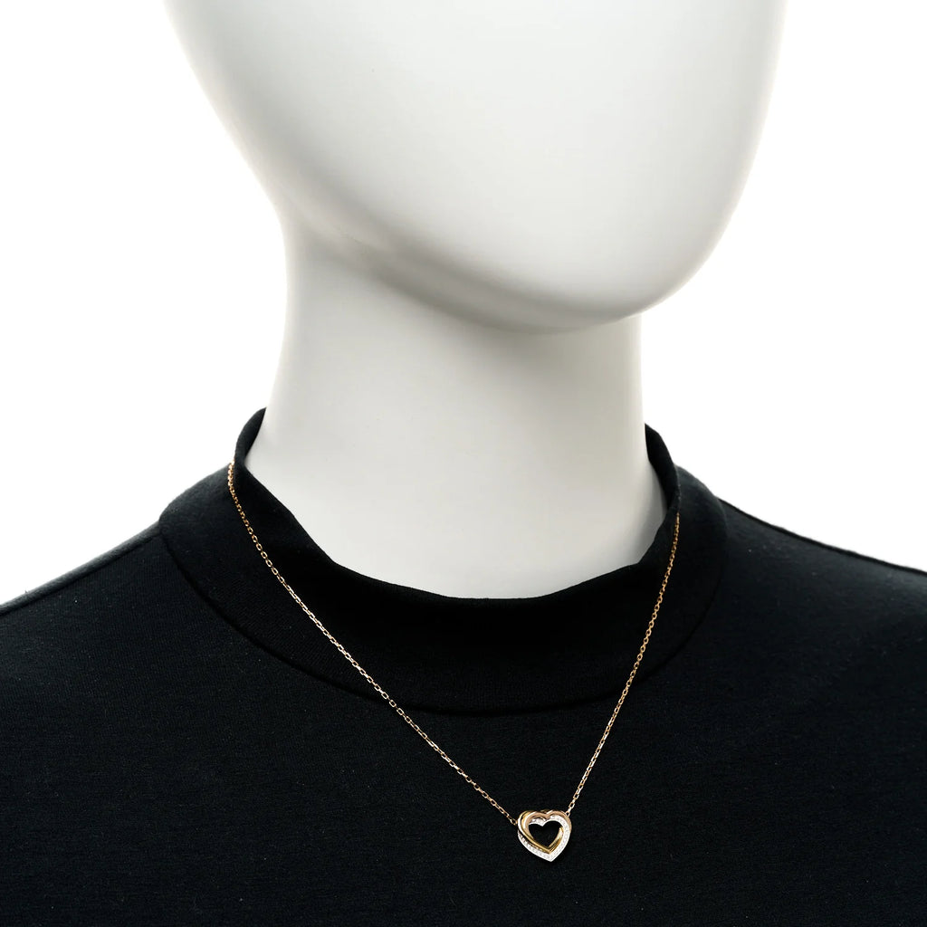 Cartier Gold Diamond Heart Necklace