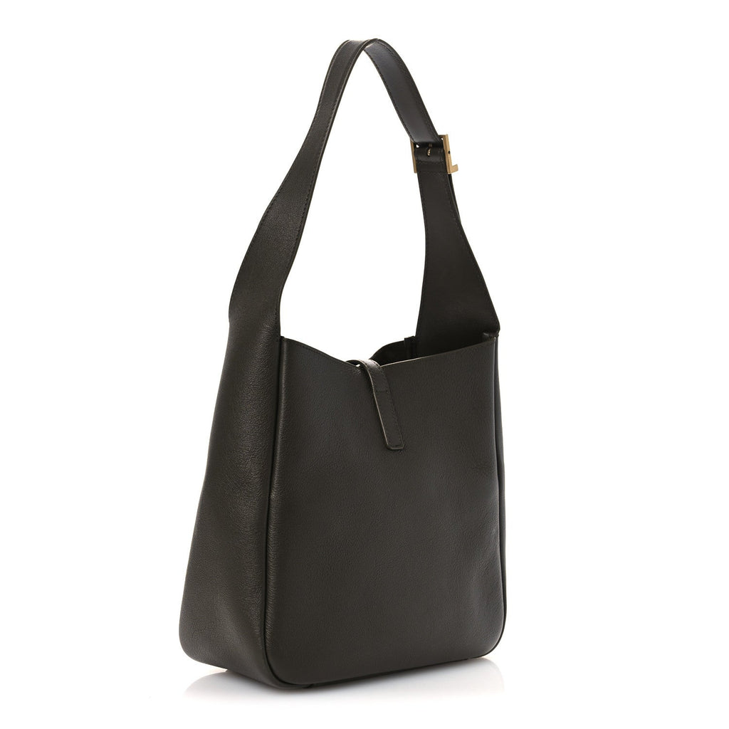 Saint Laurent Black Leather Hobo