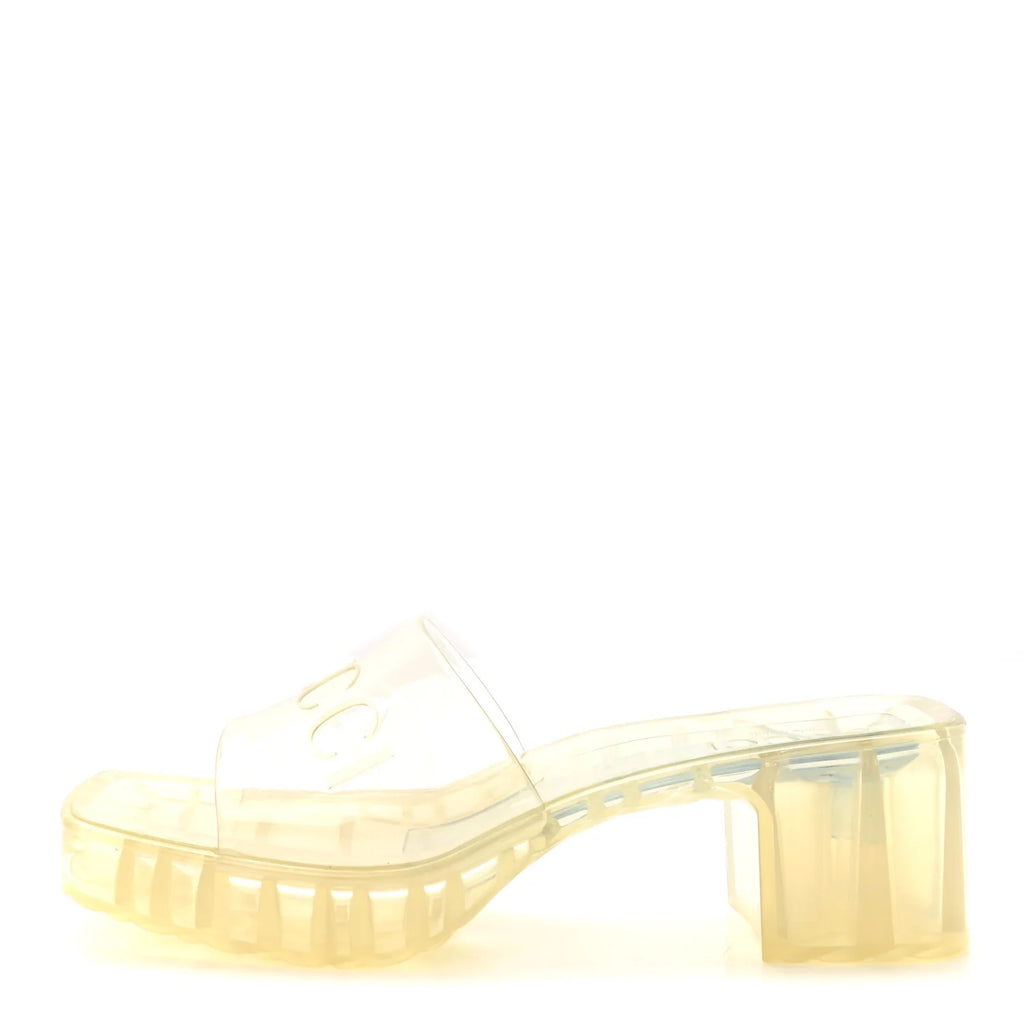 Gucci Logo Rubber Platform Slides