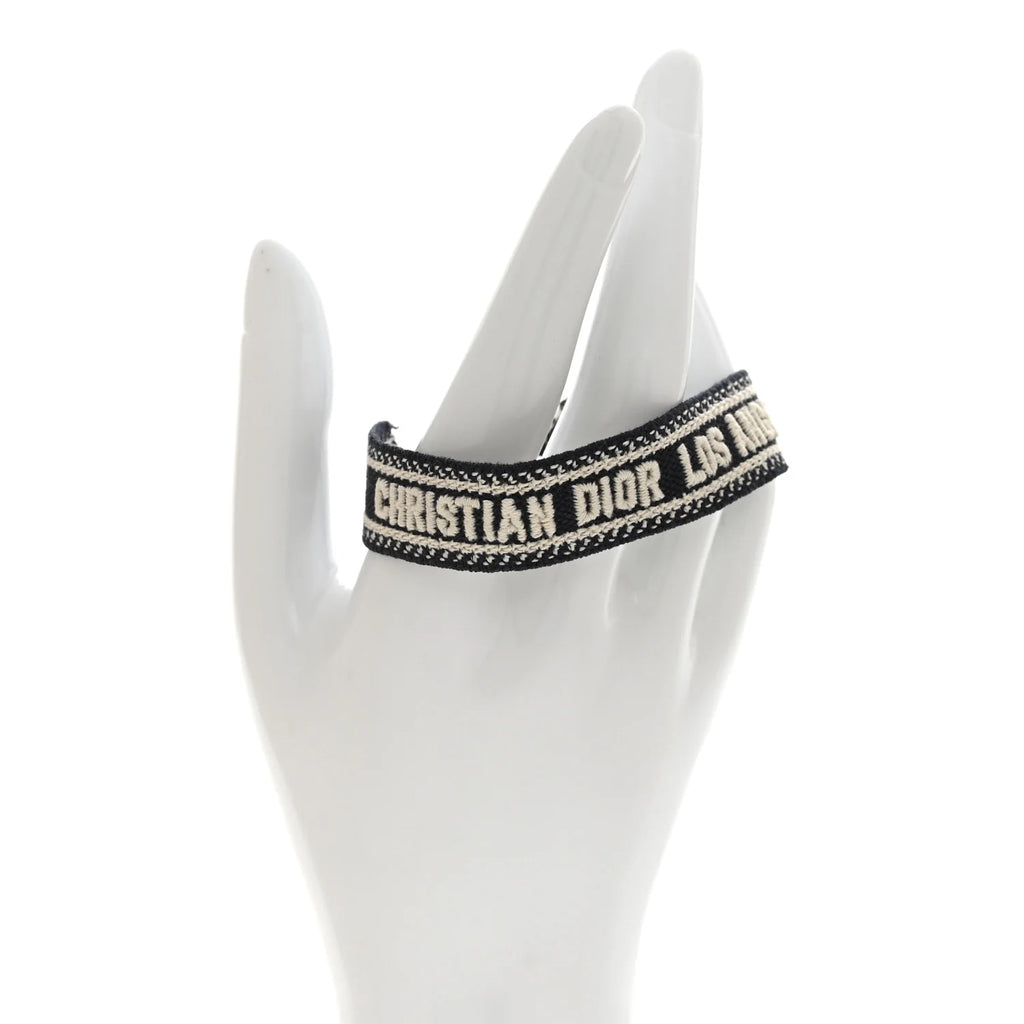 Dior Black Woven Logo Bracelet